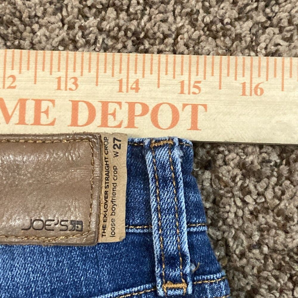 Joe's Jeans The Ex-Lover Straight Crop Womens 27 Blue Distressed Boyfriend Denim - Picture 9 of 9